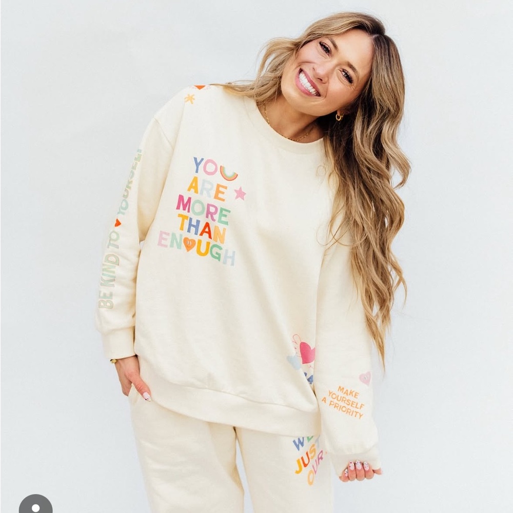Ninth & Grace X Tori Halford Affirmation Sweatshirt and Pants Set